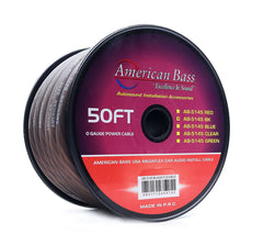 American Bass 1/0 GAUGE MEGA FLEX POWER CABLE 25/50FT ROLL