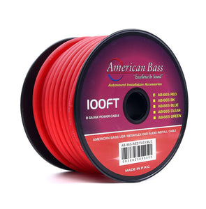 Amecian Bass 8 GAUGE MEGA FLEX POWER CABLE 100FT ROLL