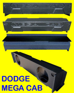 FOX ACOUSTICS DODGE RAM MEGA CAB 2-12" SEALED DOWNFIRE SUBWOOFER BOX