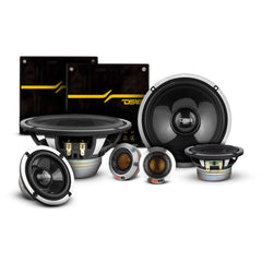 DS18 DX3N Carbon Fiber 6.5” 3 Way Neodymium Premium Quality Car Component Speaker System 580 Watts 4-Ohm