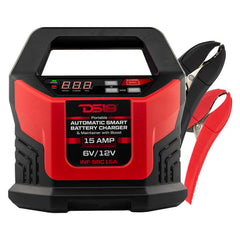 DS18 INF-SBC15A 15 AMP Automatic Smart Lithium and AGM Battery Charger, Maintainer and Jump Starter