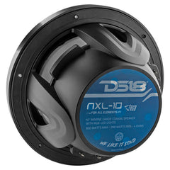 DS18 HYDRO NXL-10/BK 10" 2-Way Marine Speakers with Bullet Tweeter and Integrated RGB LED Lights Black(Pair)