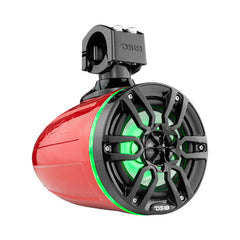 DS18 HYDRO NXL-X6TP/RD 6.5" Marine Water Resistant Wakeboard Tower Speakers with Integrated RGB LED Lights 300 Watts - Red