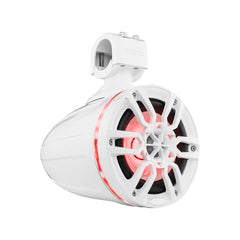 DS18 HYDRO NXL-X6TP/WH 6.5" Marine Water Resistant Wakeboard Tower Speakers with Integrated RGB LED Lights 300 Watts - White