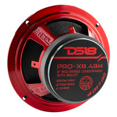 DS18 PRO-X8.4BM 8” Mid-Range Loudspeaker with Bullet 275 Watts RMS 4-Ohm