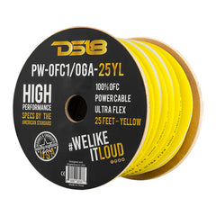 DS18 PW-OFC1/0GA-25 1/0-GA Ultra Flex 100% OFC Ground, Power Cable, 25 Feet