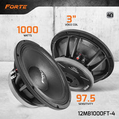 PRV Audio 12MB1000FT-4 12" MIDBASS LOUDSPEAKER