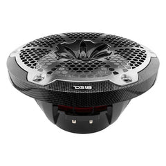 DS18 CF-10M HYDRO 10" 2-Way Audio Marine Speakers with Bullet Tweeter And Integrated RGB LED Lights Carbon Fiber