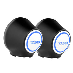 DS18 EN-JS6 6.5" Universal Flat Mount Kick Panel Speaker Pod Jet Ski, Jeeps, Motorcycles RGB LED Lights - 1 Pair No Speakers or Grills.