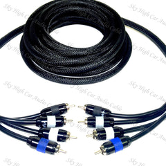 Sky High Car Audio Premium 4 Channel RCA Cable