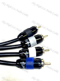 Sky High Car Audio Premium 4 Channel RCA Cable