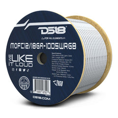 DS18 HYDRO MOFC12/18GA-100SWRGB Marine Tinned 100% Copper OFC 18-GA RGB LED Wires with 12-GA Speaker Wires 100 Feet