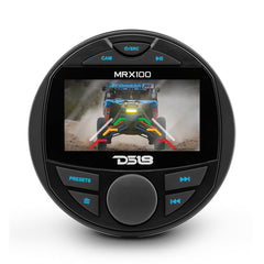 DS18 HYDRO MRX100 Marine And Powersports Digital Media Receiver 3" Video TFT LCD Screen, Bluetooth, 2 Zones, 4 Volts Output, BT, 4 x 50 Watts MAX