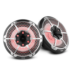 DS18 HYDRO NXL-10M/BK 10" 2-Way Marine Water Resistant Speakers with Integrated RGB LED Lights 600 Watts - Black