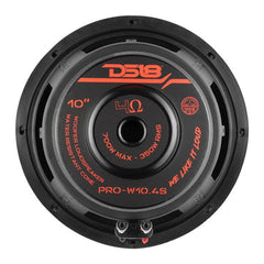 DS18 PRO-W10.4S 10" Water Resistant Motorcycle & Powersports Woofer 700 Watts 4-Ohm SVC